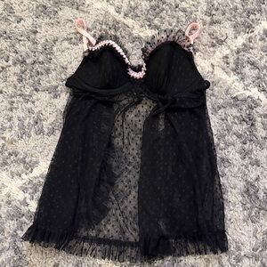 Jezebel Black and Pink Chemise